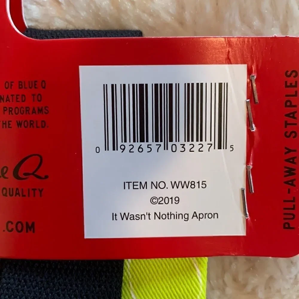 Blue Q Apron Heavy Cotton- “It Wasn’t Nothing, It Was a Hell of a Lot”